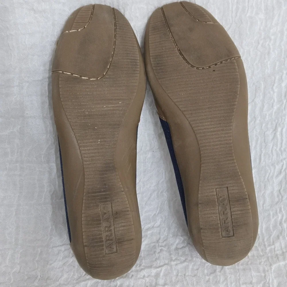 Array Cascade Flats Driving Shoes Womens Sz 11M‎ Denim Brown Padded Insole Comfy